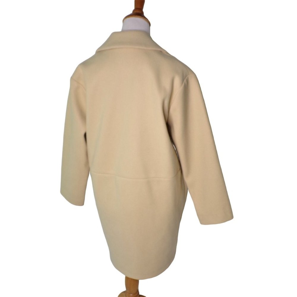 🆕 TOPSHOP Margo Oversized Buttermilk Coat Yellow Beige 2 - Picture 12 of 12